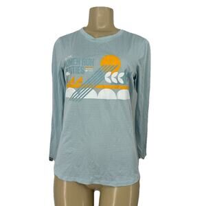 NEW Storm Creek Small Women Run Graphic Print T-shirt Long Sleeve Crewneck 26-28